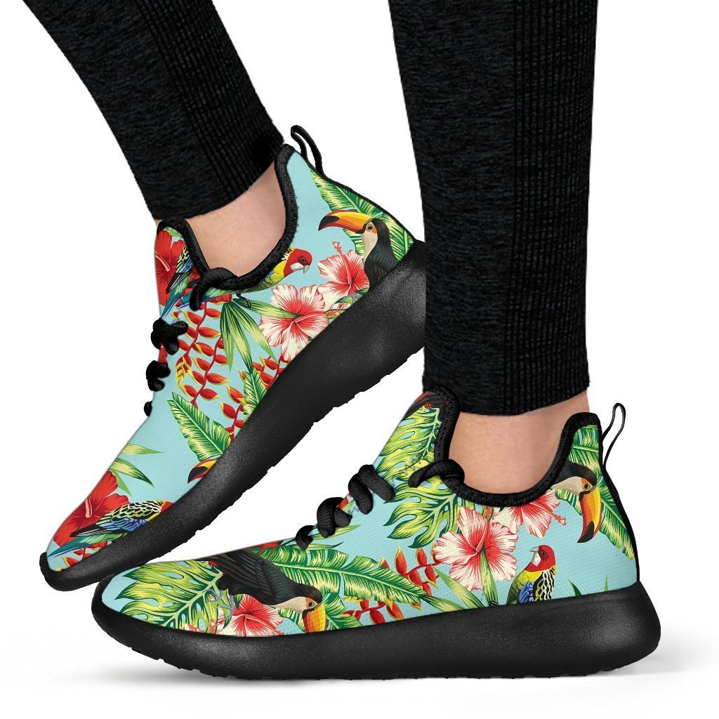 Toucan Parrot Tropical Pattern Print Mesh Knit Shoes GearFrost