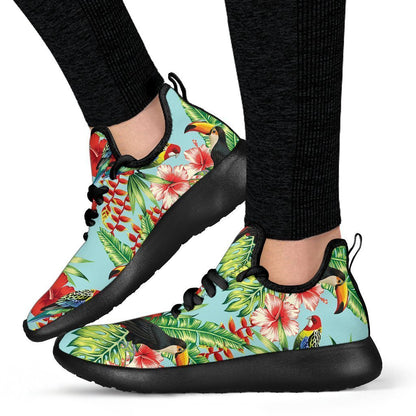 Toucan Parrot Tropical Pattern Print Mesh Knit Shoes GearFrost