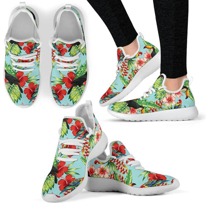 Toucan Parrot Tropical Pattern Print Mesh Knit Shoes GearFrost