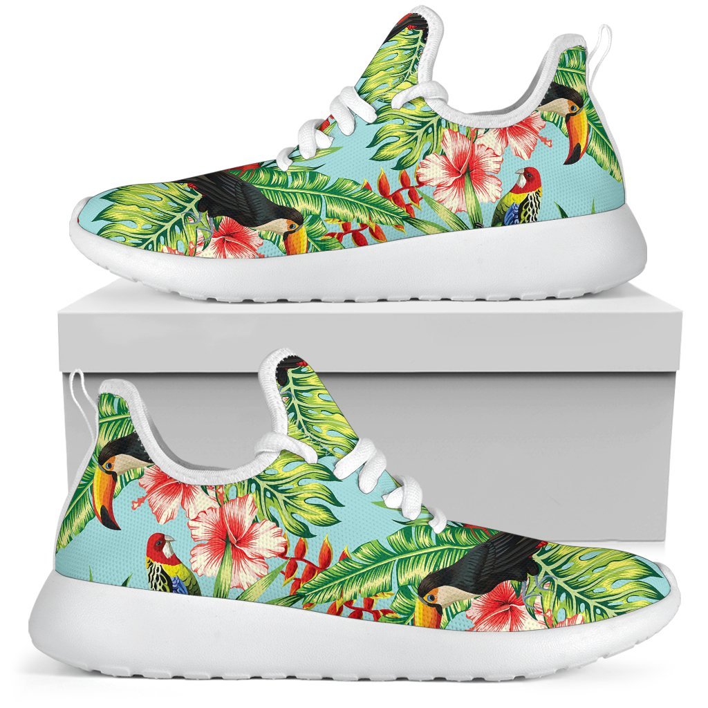 Toucan Parrot Tropical Pattern Print Mesh Knit Shoes GearFrost