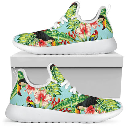 Toucan Parrot Tropical Pattern Print Mesh Knit Shoes GearFrost