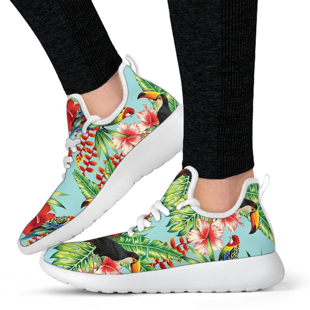 Toucan Parrot Tropical Pattern Print Mesh Knit Shoes GearFrost