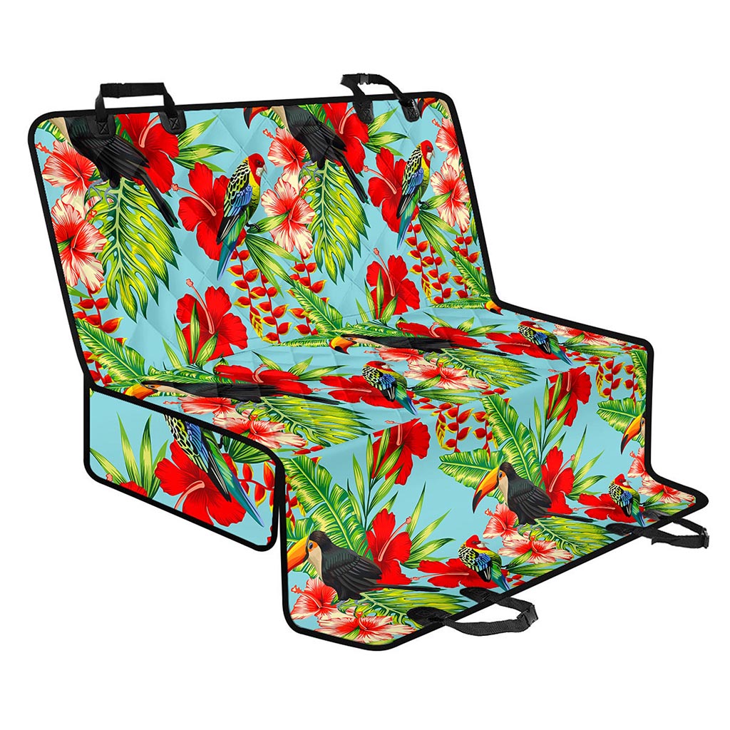 Toucan Parrot Tropical Pattern Print Pet Car Back Seat Cover