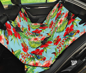 Toucan Parrot Tropical Pattern Print Pet Car Back Seat Cover