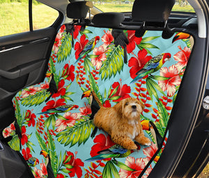 Toucan Parrot Tropical Pattern Print Pet Car Back Seat Cover