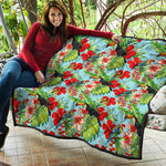 Toucan Parrot Tropical Pattern Print Quilt