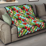 Toucan Parrot Tropical Pattern Print Quilt