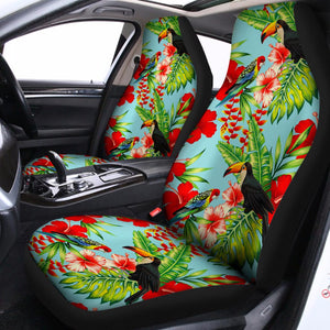 Toucan Parrot Tropical Pattern Print Universal Fit Car Seat Covers