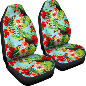 Toucan Parrot Tropical Pattern Print Universal Fit Car Seat Covers