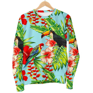 Toucan Parrot Tropical Pattern Print Women's Crewneck Sweatshirt GearFrost