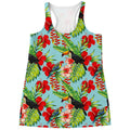 Toucan Parrot Tropical Pattern Print Women's Racerback Tank Top