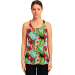 Toucan Parrot Tropical Pattern Print Women's Racerback Tank Top