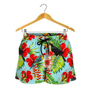 Toucan Parrot Tropical Pattern Print Women's Shorts