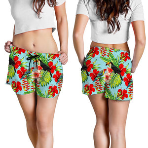 Toucan Parrot Tropical Pattern Print Women's Shorts