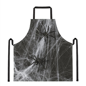 Toy Spiders And Cobweb Print Apron