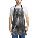 Toy Spiders And Cobweb Print Apron