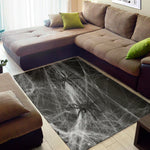 Toy Spiders And Cobweb Print Area Rug