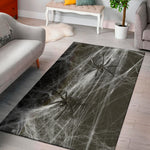 Toy Spiders And Cobweb Print Area Rug