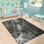 Toy Spiders And Cobweb Print Area Rug