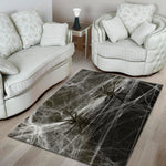Toy Spiders And Cobweb Print Area Rug