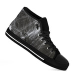 Toy Spiders And Cobweb Print Black High Top Shoes