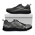 Toy Spiders And Cobweb Print Black Running Shoes