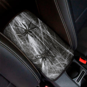 Toy Spiders And Cobweb Print Car Center Console Cover