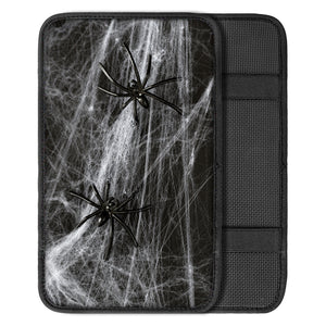 Toy Spiders And Cobweb Print Car Center Console Cover