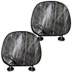 Toy Spiders And Cobweb Print Car Headrest Covers