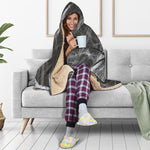 Toy Spiders And Cobweb Print Hooded Blanket