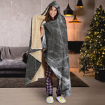 Toy Spiders And Cobweb Print Hooded Blanket