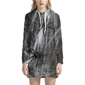 Toy Spiders And Cobweb Print Pullover Hoodie Dress