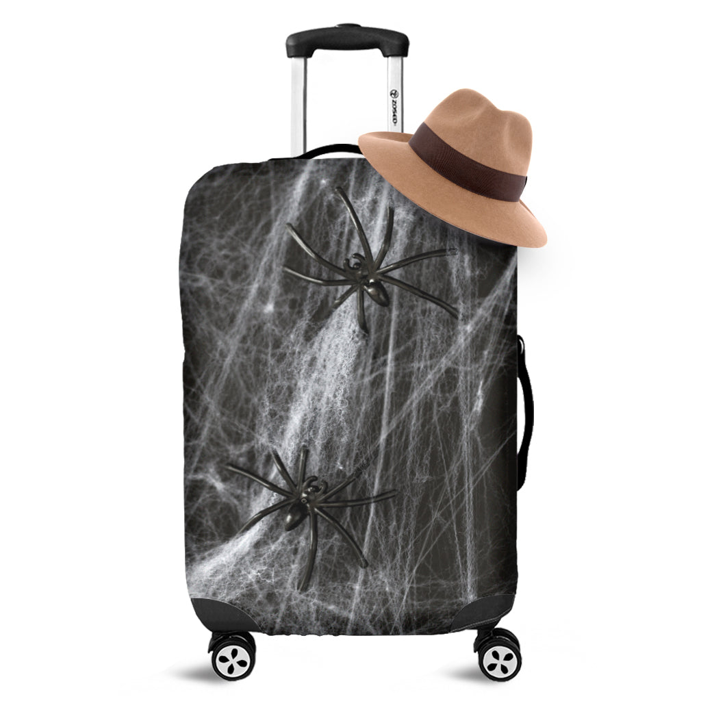 Toy Spiders And Cobweb Print Luggage Cover