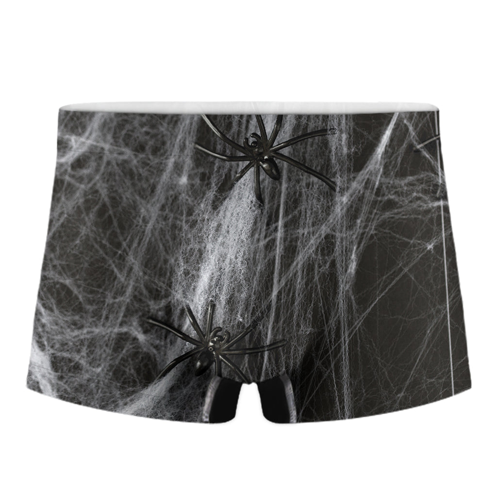 Toy Spiders And Cobweb Print Men's Boxer Briefs