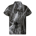 Toy Spiders And Cobweb Print Men's Short Sleeve Shirt