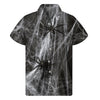 Toy Spiders And Cobweb Print Men's Short Sleeve Shirt