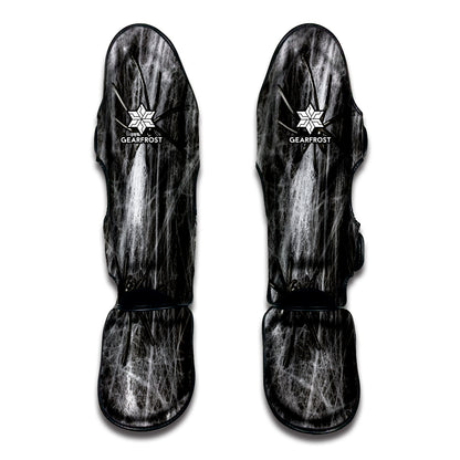 Toy Spiders And Cobweb Print Muay Thai Shin Guard