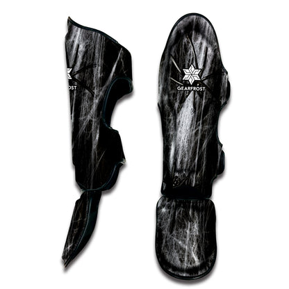 Toy Spiders And Cobweb Print Muay Thai Shin Guard