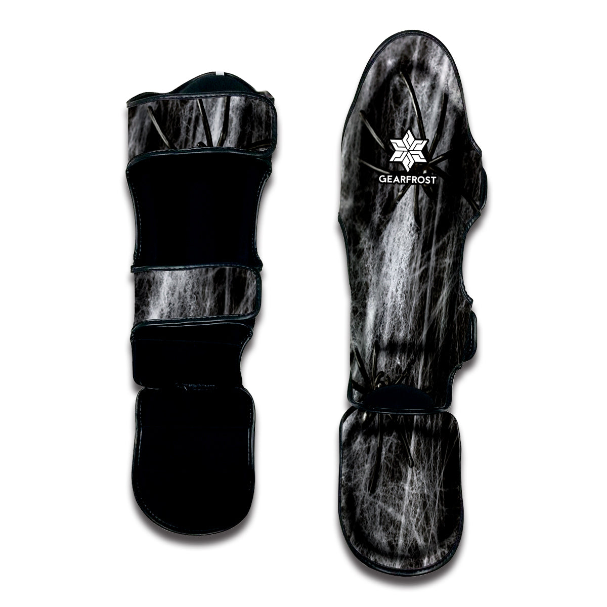 Toy Spiders And Cobweb Print Muay Thai Shin Guard