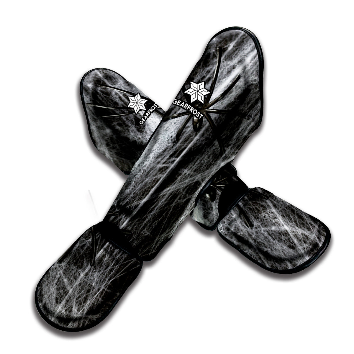 Toy Spiders And Cobweb Print Muay Thai Shin Guard