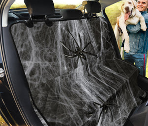 Toy Spiders And Cobweb Print Pet Car Back Seat Cover