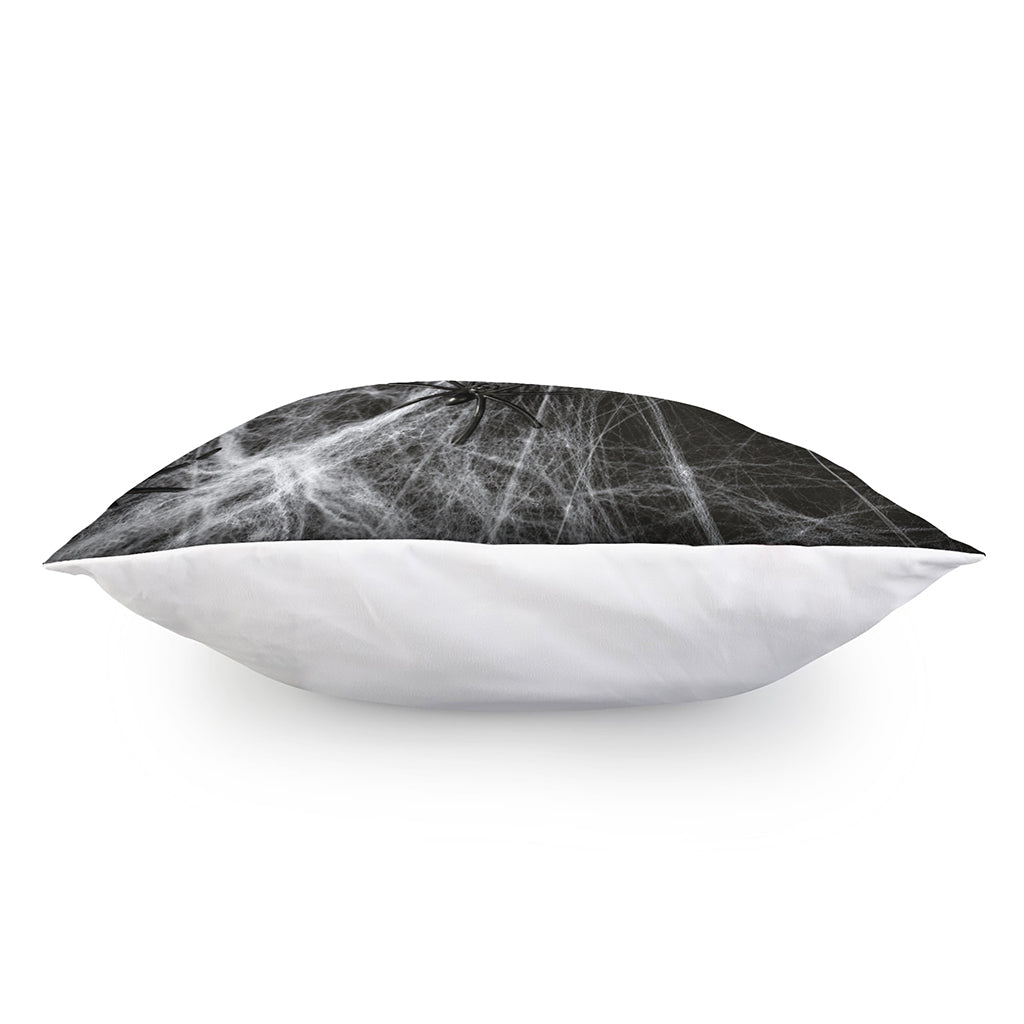 Toy Spiders And Cobweb Print Pillow Cover