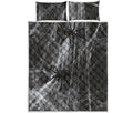 Toy Spiders And Cobweb Print Quilt Bed Set