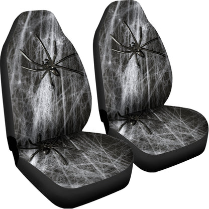 Toy Spiders And Cobweb Print Universal Fit Car Seat Covers