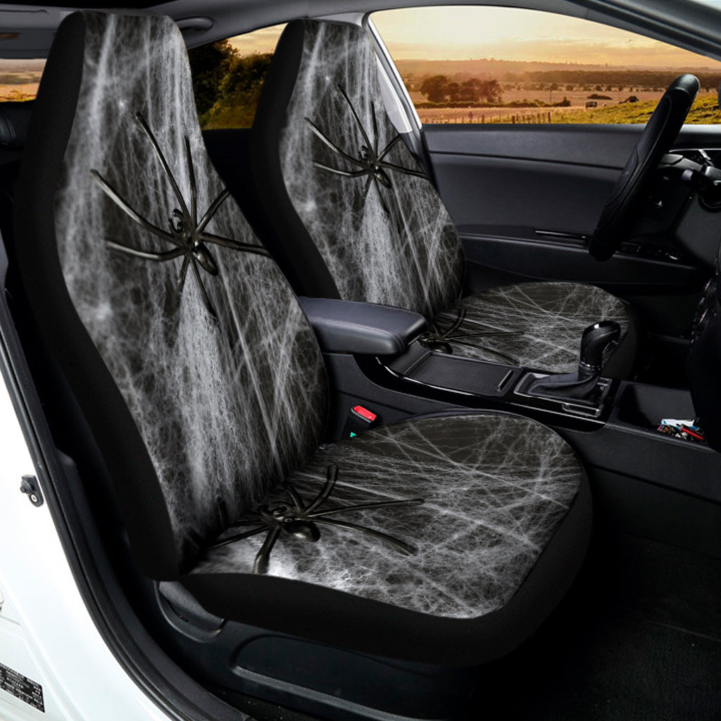 Toy Spiders And Cobweb Print Universal Fit Car Seat Covers