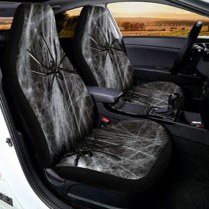 Toy Spiders And Cobweb Print Universal Fit Car Seat Covers