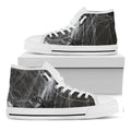 Toy Spiders And Cobweb Print White High Top Sneakers