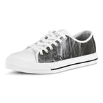 Toy Spiders And Cobweb Print White Low Top Shoes