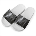 Toy Spiders And Cobweb Print White Slide Sandals