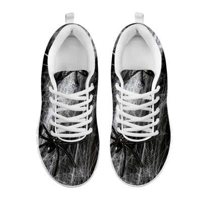 Toy Spiders And Cobweb Print White Sneakers